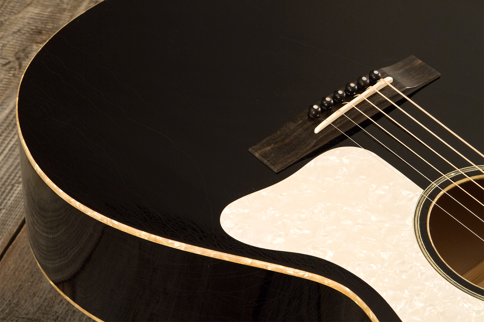 Atkin The Thirty Six Black Pearl Slope Shoulder Parlor Epicea Erable Eb #3856 - Black Pearl - Folk-Gitarre - Variation 3