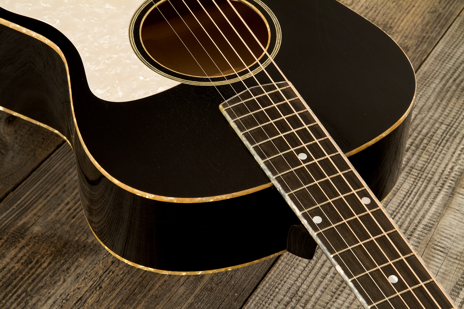 Atkin The Thirty Six Black Pearl Slope Shoulder Parlor Epicea Erable Eb #3856 - Black Pearl - Folk-Gitarre - Variation 4