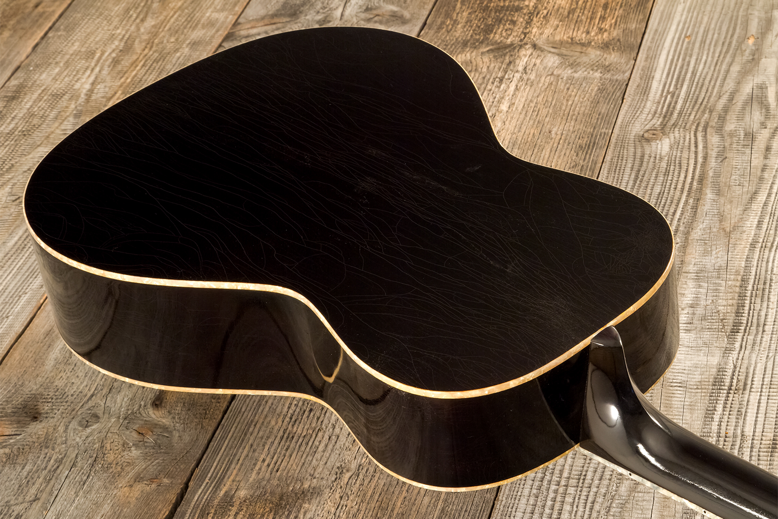 Atkin The Thirty Six Black Pearl Slope Shoulder Parlor Epicea Erable Eb #3856 - Black Pearl - Folk-Gitarre - Variation 7