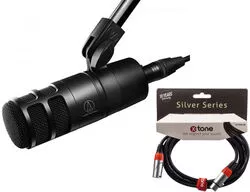 Audio technica AT 2040 + Xlr Xlr 3M Microphone podcast / radio