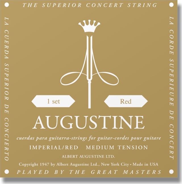 Augustine Jeu De 6 Cordes Guit. Classique Imperial Red Medium Tension - Konzertgitarre Saiten - Main picture