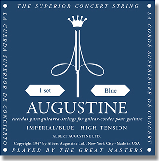 Augustine Jeu De 6 Cordes Guit. Classique Imperial Tension Forte Bleu - Konzertgitarre Saiten - Main picture