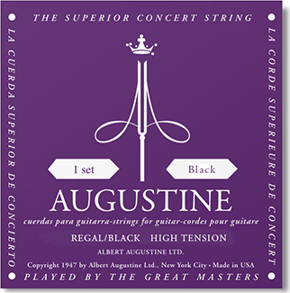 Augustine Jeu De 6 Cordes Regal Noire Faible / Nylon Clair-file Argent - Konzertgitarre Saiten - Main picture
