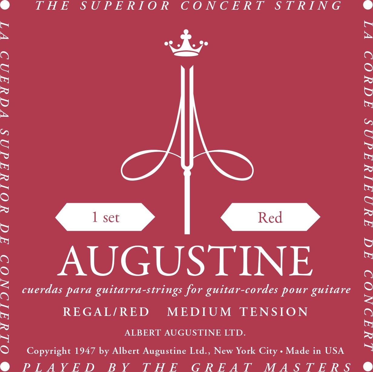 Augustine Jeu De 6 Cordes Regal Rouge Medium / Nylon Clair-file Argent - Konzertgitarre Saiten - Main picture