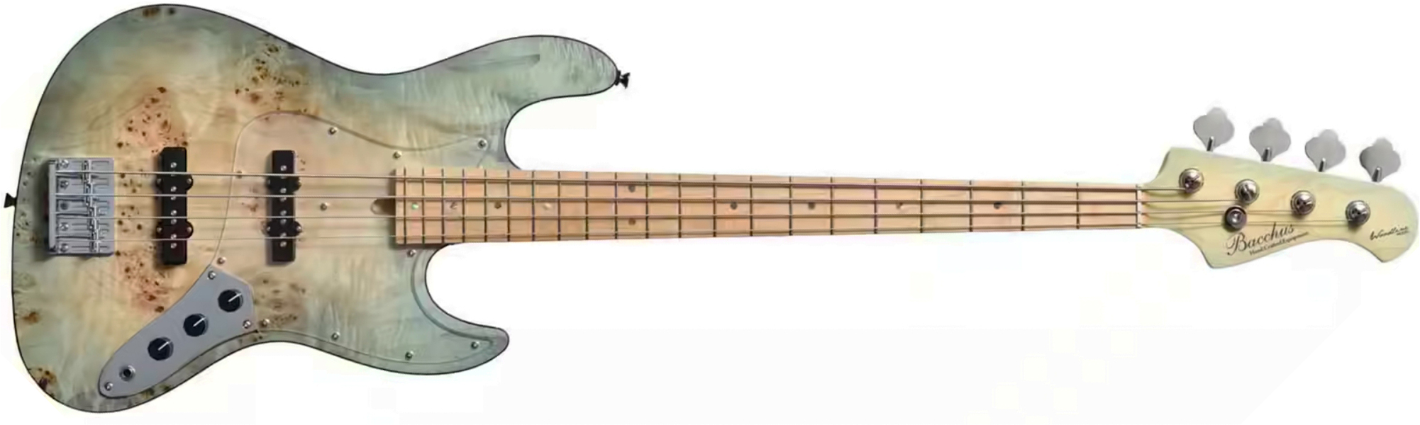 Bacchus Jt Wl4-bp/m Jap Tune Up Mn - Keiryu Blue Burst Satin - Solidbody E-bass - Main picture