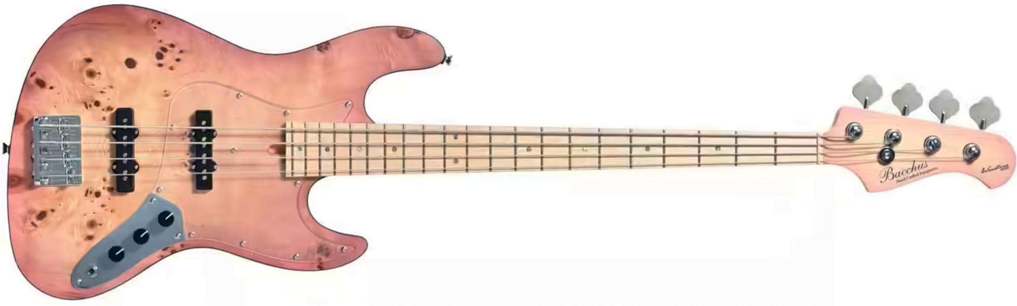 Bacchus Jt Wl4-bp/m Jap Tune Up Mn - Someiyoshino Pink Burst Satin - Solidbody E-bass - Main picture