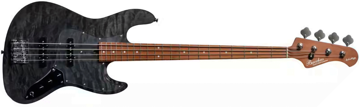 Bacchus Jt Wl4-qm Rsm/m Jap Tune Up Mn - Black Satin - Solidbody E-bass - Main picture
