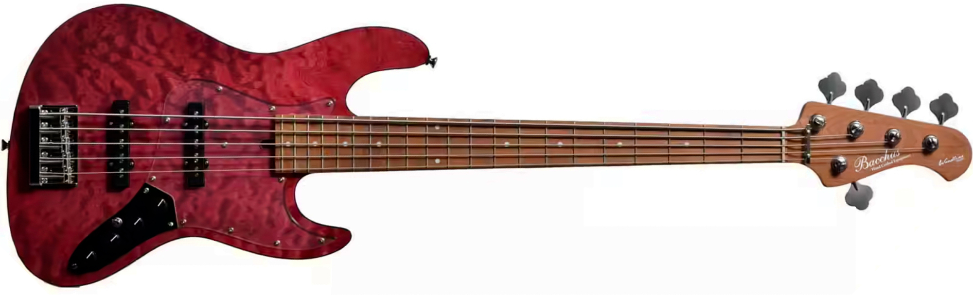 Bacchus Jt Wl5-qm-ac Rsm/m Jap Tune Up Active Mn - Red Satin - Solidbody E-bass - Main picture