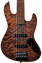 Solidbody e-bass Bacchus Japan Tune Up JT WL5-QM-AC RSM/M (5-String) - Brown Satin