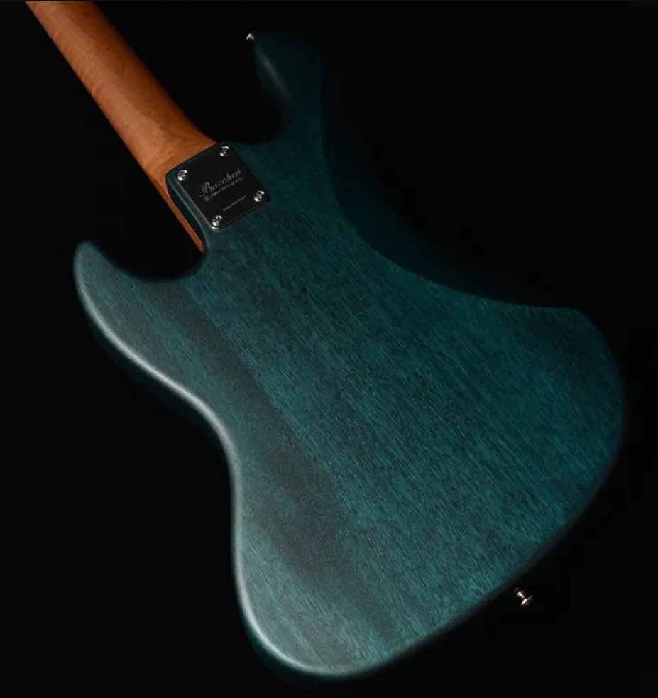Bacchus Jt Wl4-qm Rsm/m Jap Tune Up Mn - Aqua Marine Blue Satin - Solidbody E-bass - Variation 2