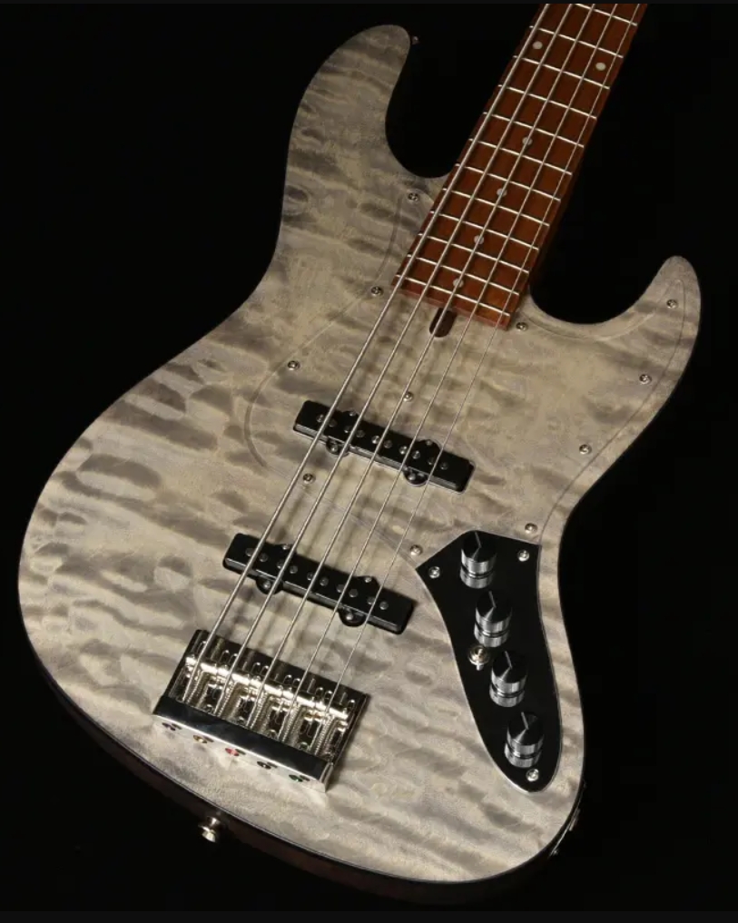 Bacchus Jt Wl5-qm-ac Rsm/m Jap Tune Up Active Mn - Charcoal Gray Satin - Solidbody E-bass - Variation 1