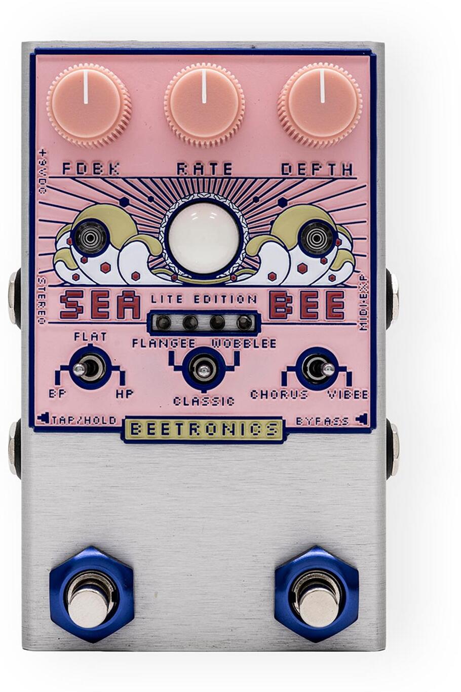 Beetronics Seabee Lite Pink Chorus - Modulation/Chorus/Flanger/Phaser & Tremolo Effektpedal - Main picture