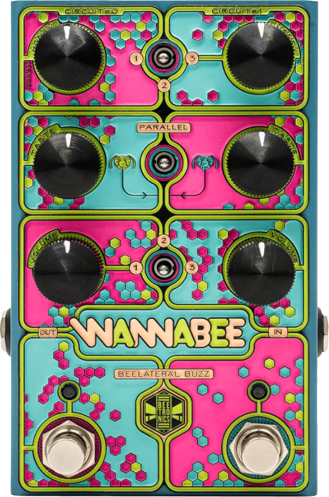 Beetronics Wannabee Beelateral Buzz Overdrive - Reverb/Delay/Echo Effektpedal - Main picture