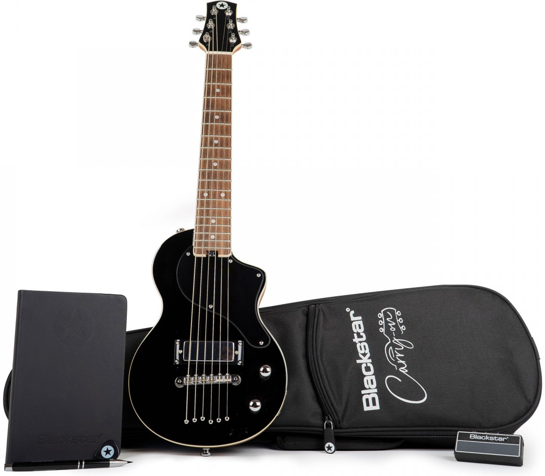 Blackstar Carry-on Travel Guitar Standard Pack +amplug2 Fly +housse - Jet Black - E-Gitarre Set - Main picture