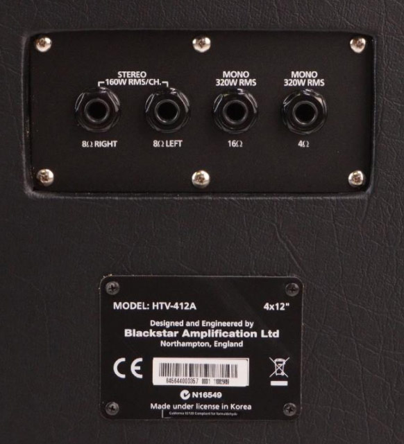 Blackstar Ht 412b Mkii Venue 320w 4x12 4/16 Ou 2x8-ohms Stereo Pan Droit - Boxen für E-Gitarre Verstärker - Variation 2
