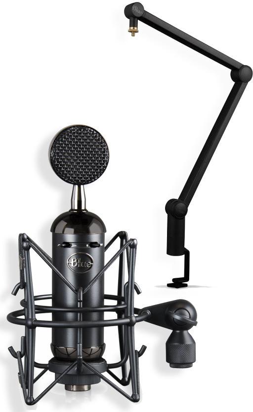 Mikrofon set mit ständer Blue Spark SL Blackout + Blue Compass