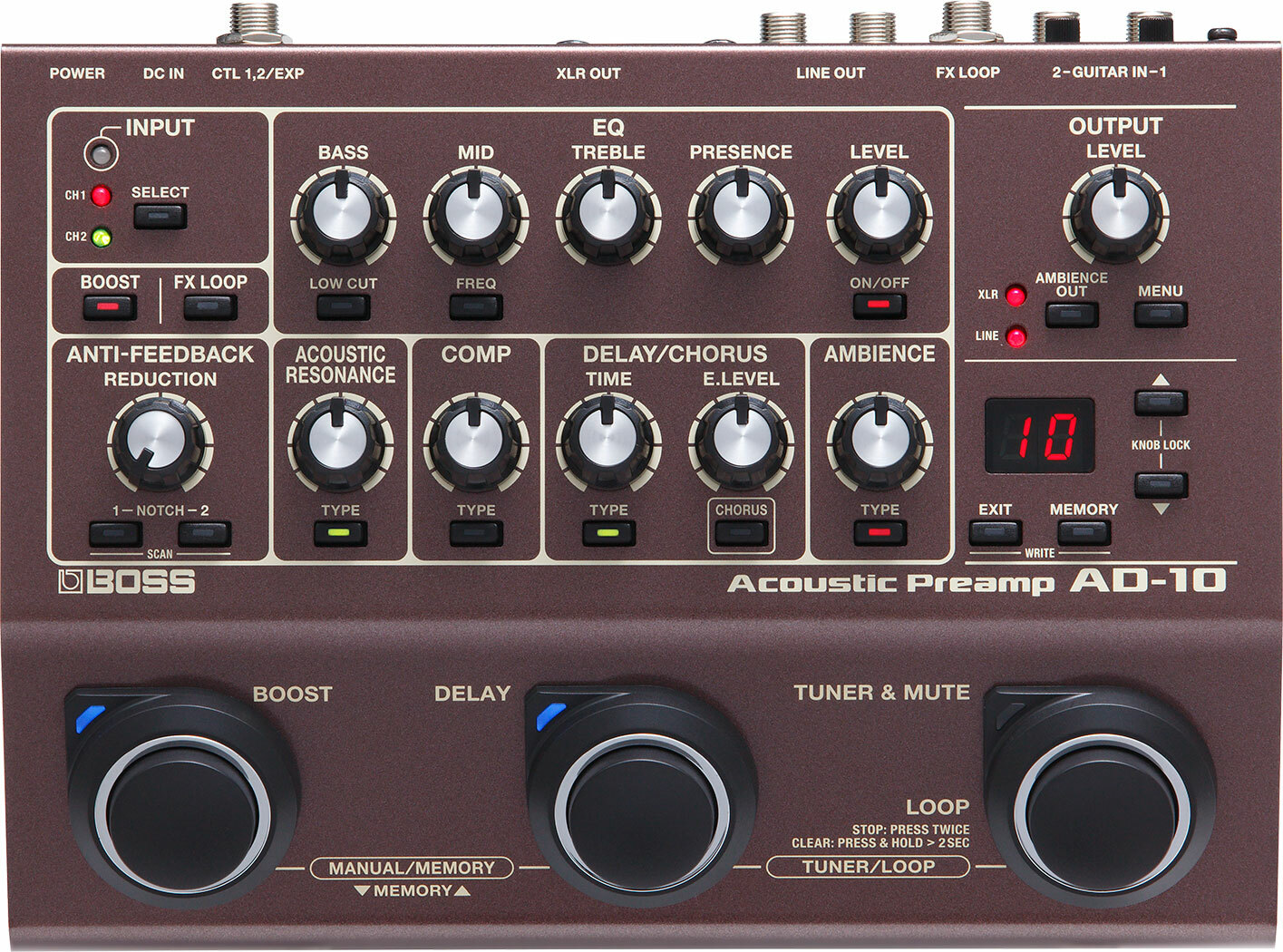 Boss Ad-10 - Akustiskgitarre PreAmp - Main picture