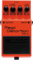 Overdrive/distortion/fuzz effektpedal Boss MD-2 Mega Distorsion - Orange