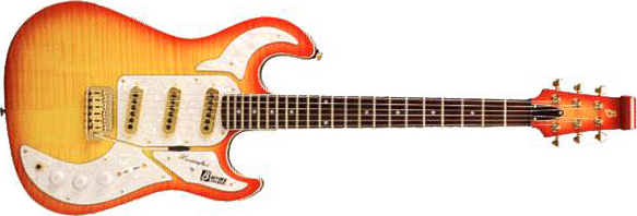 Burns Shadow Special Club Rw - Cherry Sunburst - E-Gitarre in Str-Form - Main picture