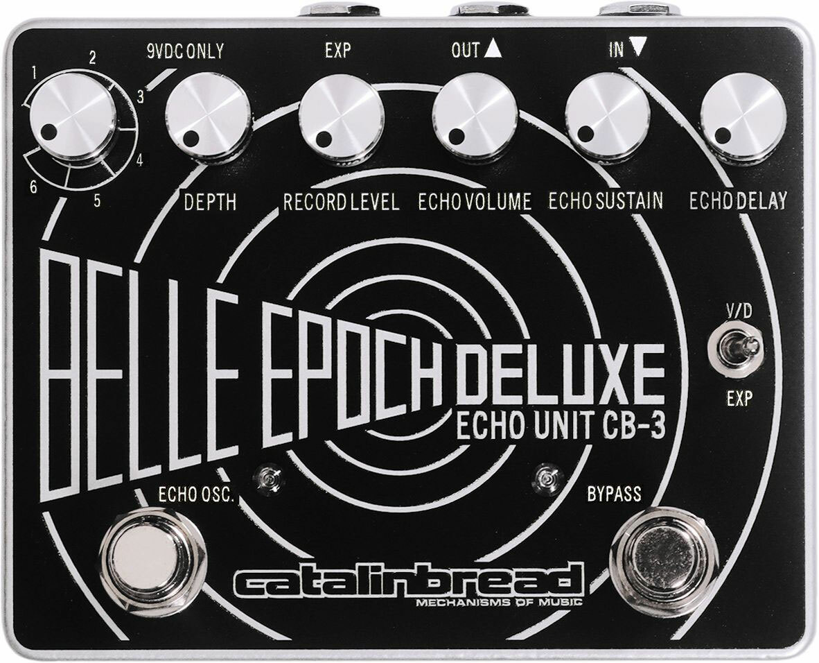 Catalinbread Belle Epoch Deluxe Echo Black And Silver - Reverb/Delay/Echo Effektpedal - Main picture
