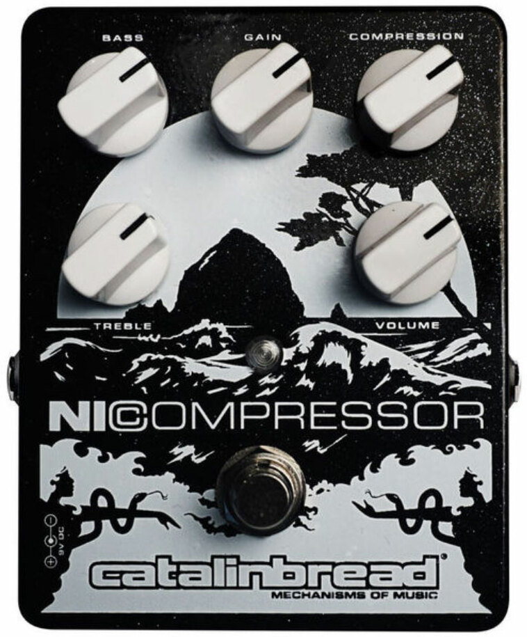 Catalinbread Nicompressor Silver On Black - Kompressor/Sustain/Noise gate Effektpedal - Main picture