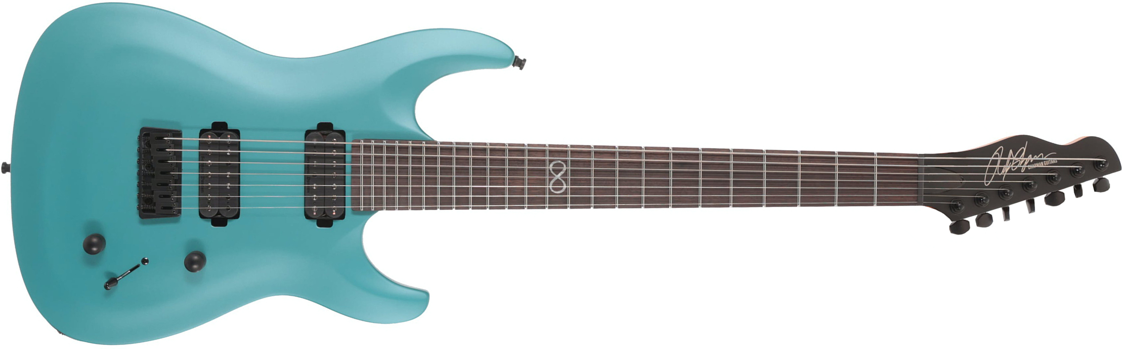Chapman Guitars Ml1-7 Modern Pro 7c 2h Seymour Duncan  Ht Eb - Liquid Teal Metallic Satin - 7-saitige E-Gitarre - Main picture