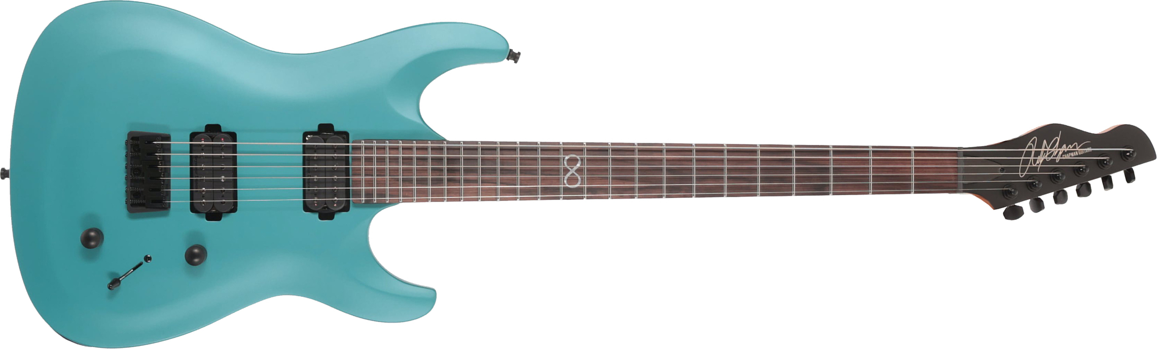 Chapman Guitars Ml1 Modern Pro 2h Seymour Duncan  Ht Eb - Liquid Teal Metallic Satin - E-Gitarre in Str-Form - Main picture