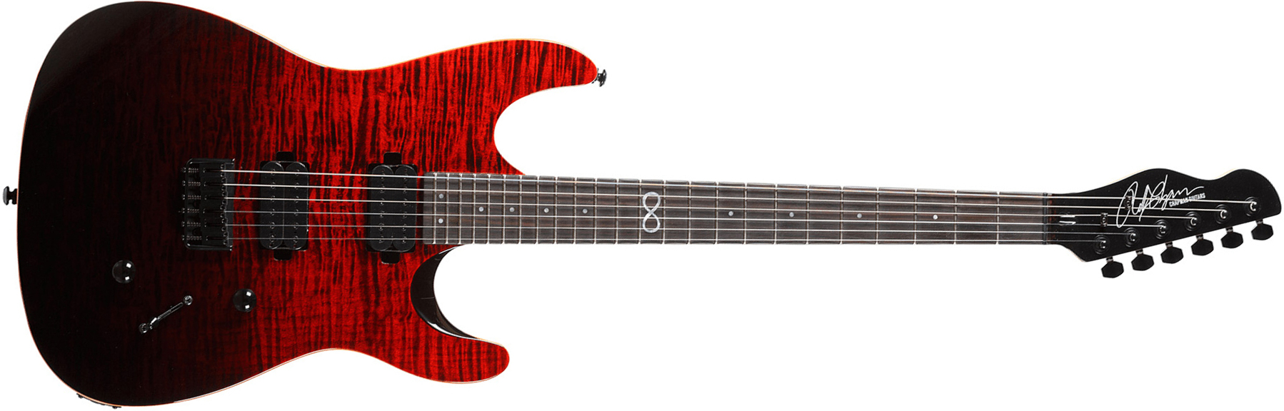 Chapman Guitars Ml1 Modern Standard V2 Hh Ht Eb - Black Blood - Double Cut E-Gitarre - Main picture
