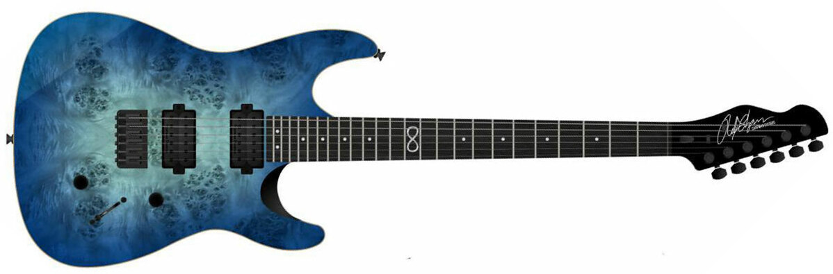 Chapman Guitars Ml1 Modern Standard V2 Ltd Hh Seymour Duncan Ht Eb - Rainstorm - E-Gitarre in Str-Form - Main picture