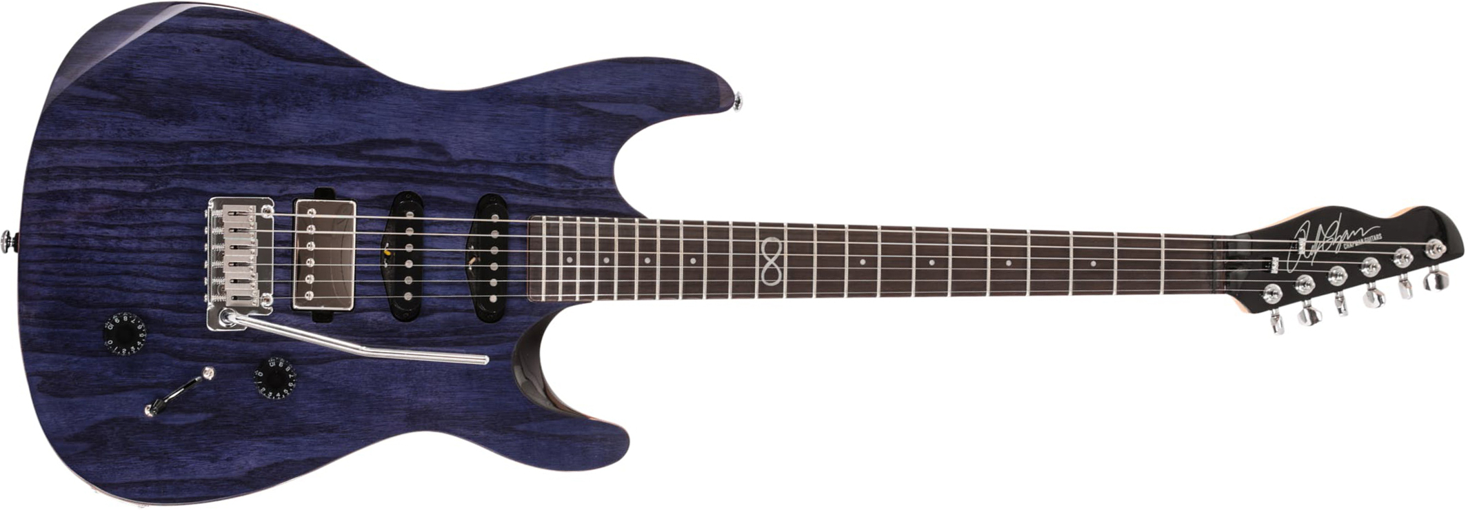 Chapman Guitars Ml1x Hss Trem Eb - Trans Deep Blue - E-Gitarre in Str-Form - Main picture