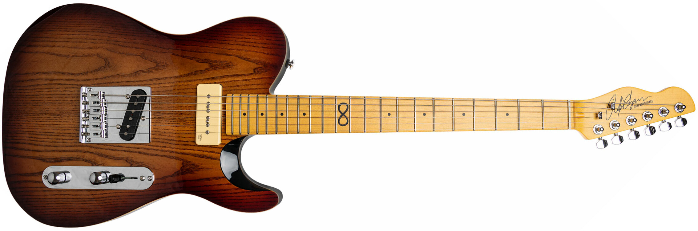 Chapman Guitars Ml3 Traditional Standard Sp90 Ht Mn - Tobacco Ash - E-Gitarre in Teleform - Main picture