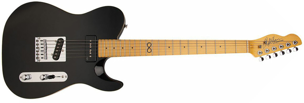 Chapman Guitars Ml3 Traditional Standard Sp90 Ht Mn - Gloss Black - E-Gitarre in Teleform - Main picture