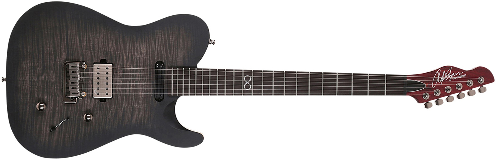 Chapman Guitars Rabea Massaad Ml3 Bea Signature Hh Trem Eb - Smoke Satin - E-Gitarre in Teleform - Main picture