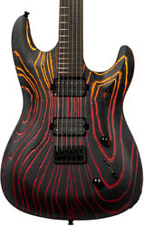 E-gitarre in str-form Chapman guitars Pro ML1 Pro Modern - Black sun