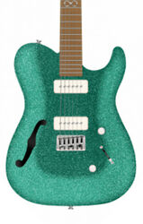 Semi-hollow e-gitarre Chapman guitars ML3 Pro Traditional Semi-Hollow - Aventurine green sparkle