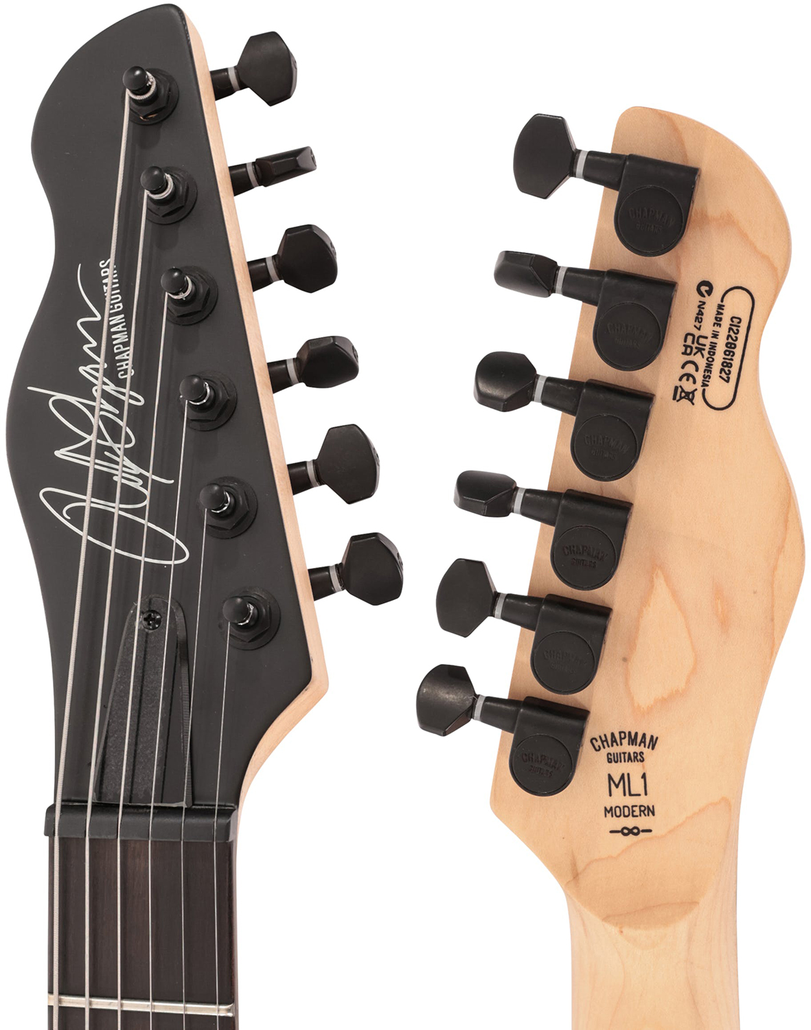 Chapman Guitars Ml1 Modern 2022 Standard 2h Ht Eb - Slate Black Satin - E-Gitarre in Str-Form - Variation 4