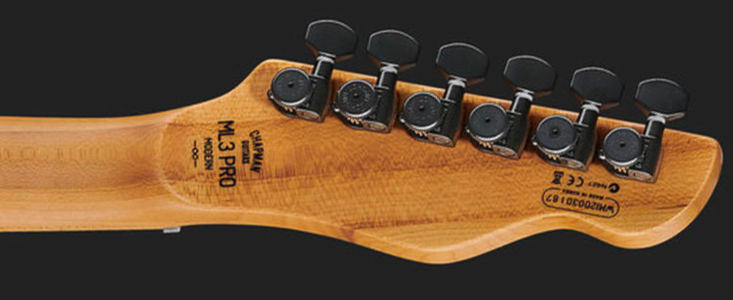 Chapman Guitars Ml3 Modern Pro Hh Seymour Duncan Ht Mn - Cyber Black - E-Gitarre in Teleform - Variation 4