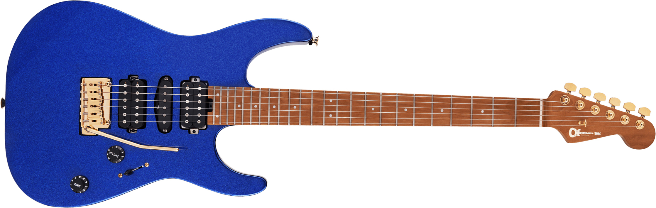 Charvel Dinky Dk24 Hsh 2pt Cm Pro-mod Seymour Duncan Trem Mn - Mystic Blue - E-Gitarre in Str-Form - Main picture