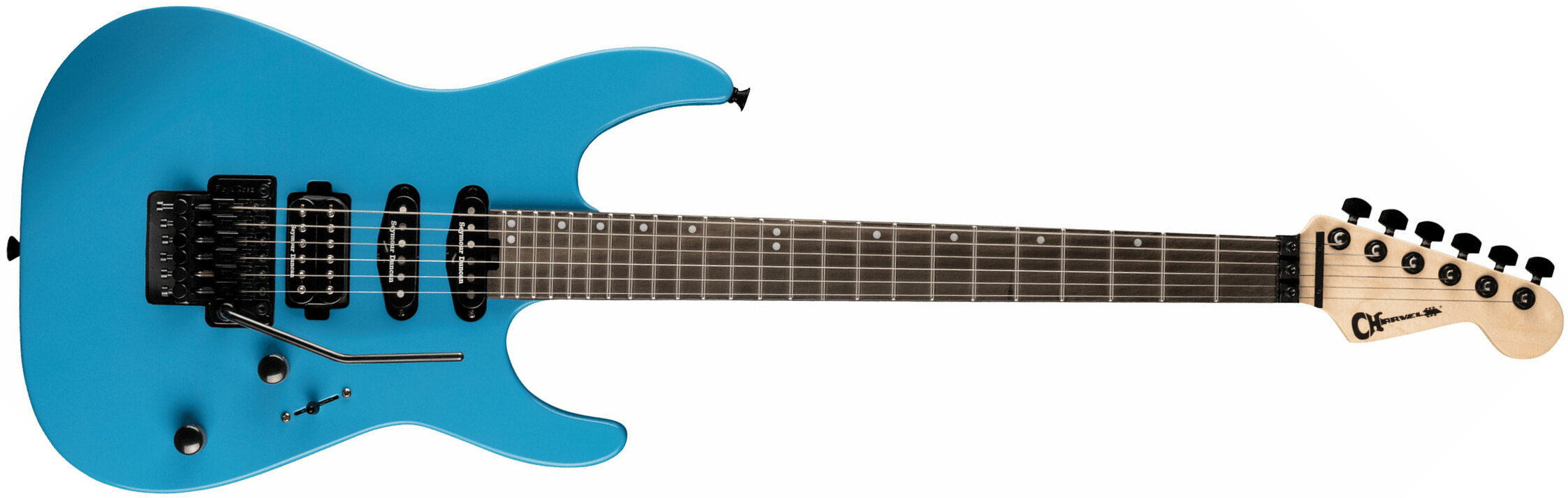 Charvel Dinky Dk24 Hss Fr E Pro-mod Seymour Duncan Eb - Infinity Blue - E-Gitarre in Str-Form - Main picture