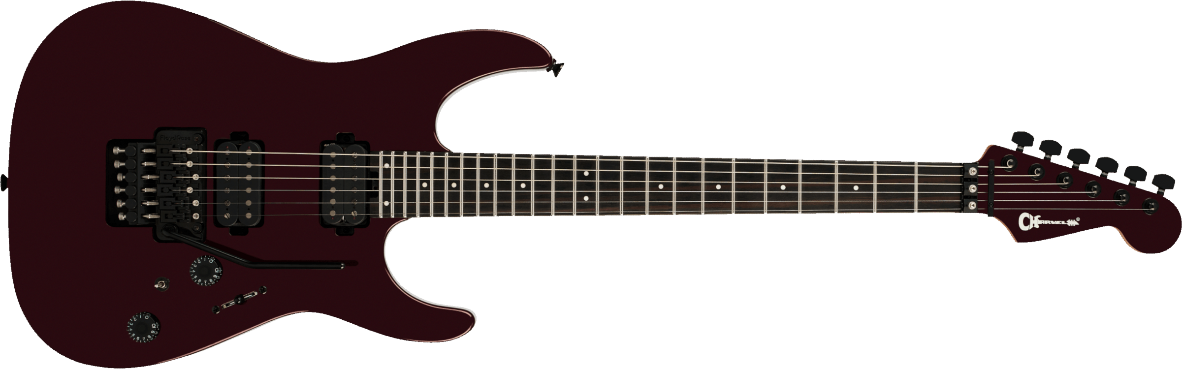 Charvel Dk24 Pro Mod Dinky Plus Hh Fr Eb - Crimson Eclipse - E-Gitarre in Str-Form - Main picture