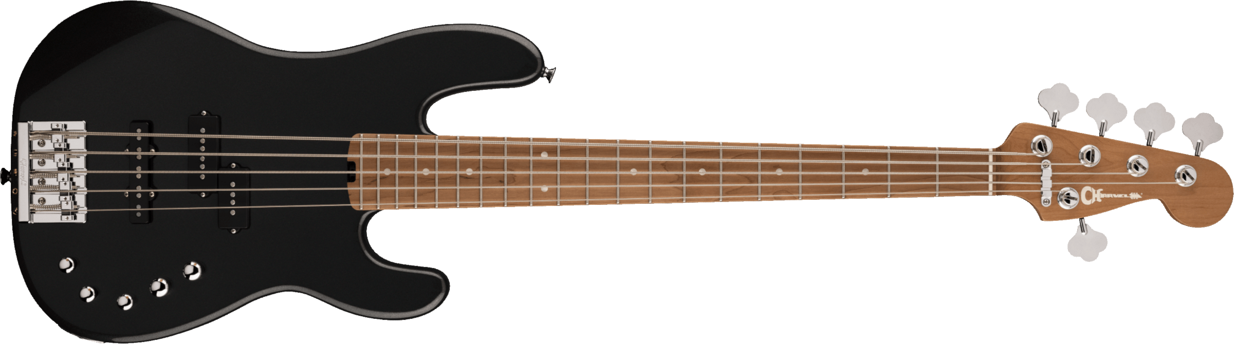 Charvel Pro Mod San Dimas Bass Pj V Mn - Metallic Black - Solidbody E-bass - Main picture