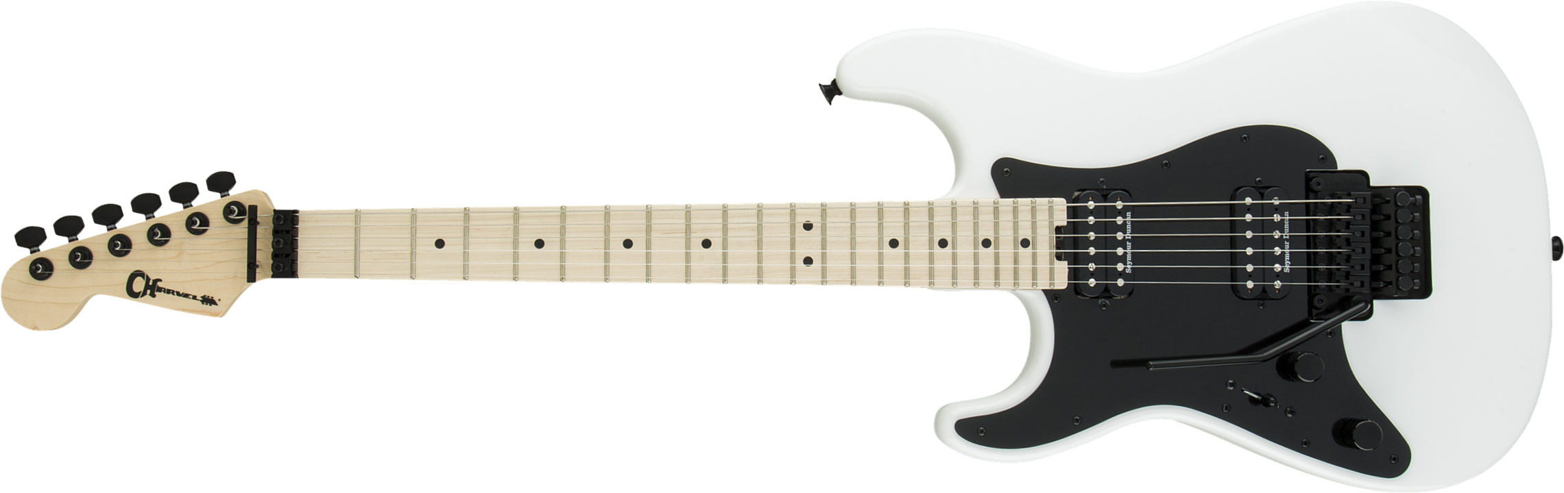 Charvel Pro-mod So-cal Style 1 Hh Fr M Lh Gaucher Seymour Duncan Fr Mn - Snow White - E-Gitarre für Linkshänder - Main picture