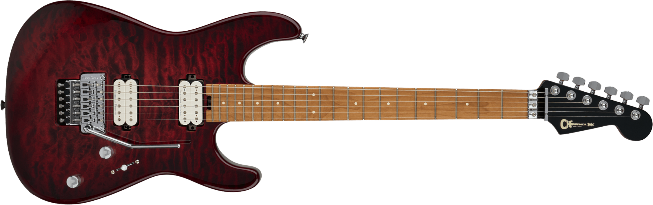 Charvel San Dimas Pro-mod Plus Style 1 Hh Fr Cm 2h Seymour Duncan Mn - Sangria Burst - E-Gitarre in Str-Form - Main picture