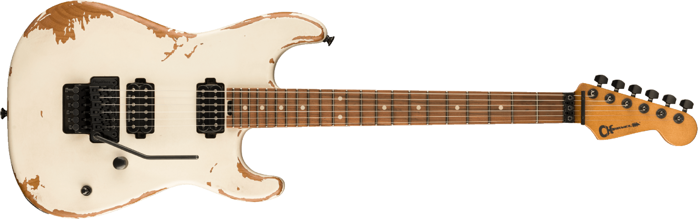 Charvel San Dimas Pro-mod Relic Style 1 Hh Fr E Pf - Weathered White - E-Gitarre in Str-Form - Main picture
