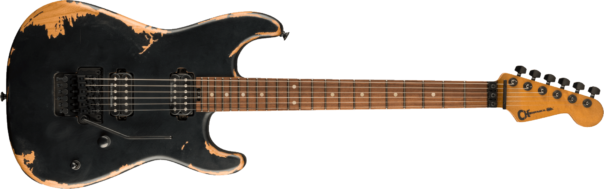 Charvel San Dimas Pro-mod Relic Style 1 Hh Fr E Pf - Weathered Black - E-Gitarre in Str-Form - Main picture