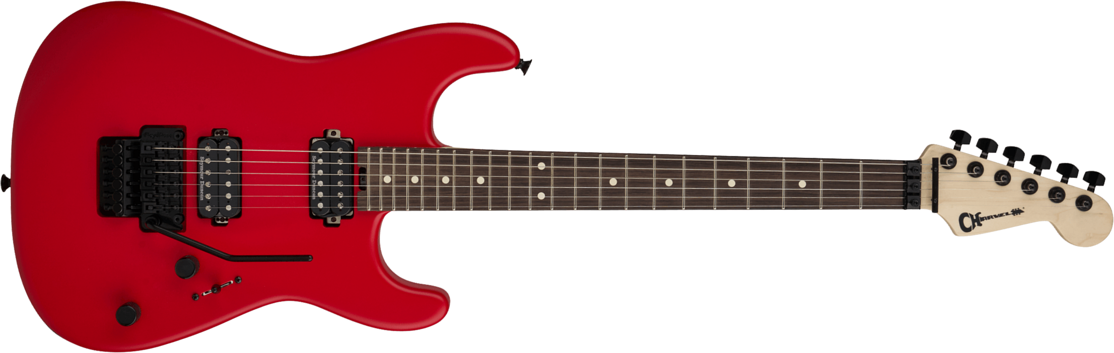 Charvel San Dimas Pro-mod Style 1 Hh Fr Rw 2h Seymour Duncan - Satin Ferrari Red - E-Gitarre in Str-Form - Main picture
