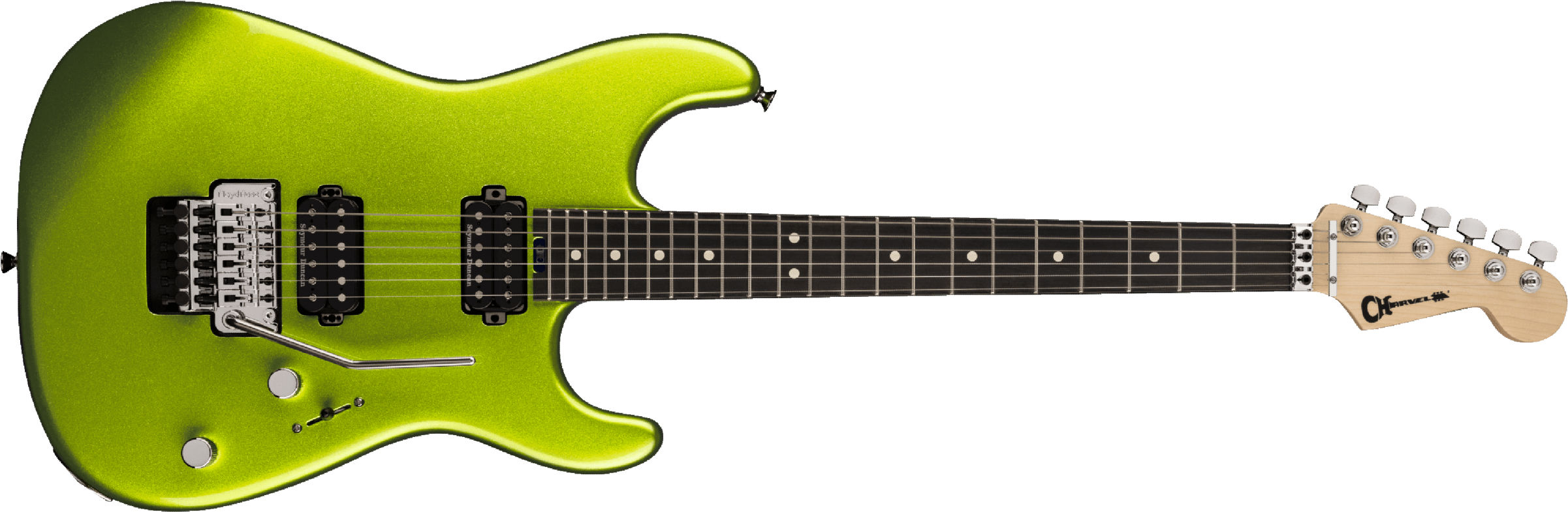Charvel San Dimas Style 1 Hh Fr E Pro-mod Seymour Duncan Eb - Lime Green Metallic - E-Gitarre in Str-Form - Main picture