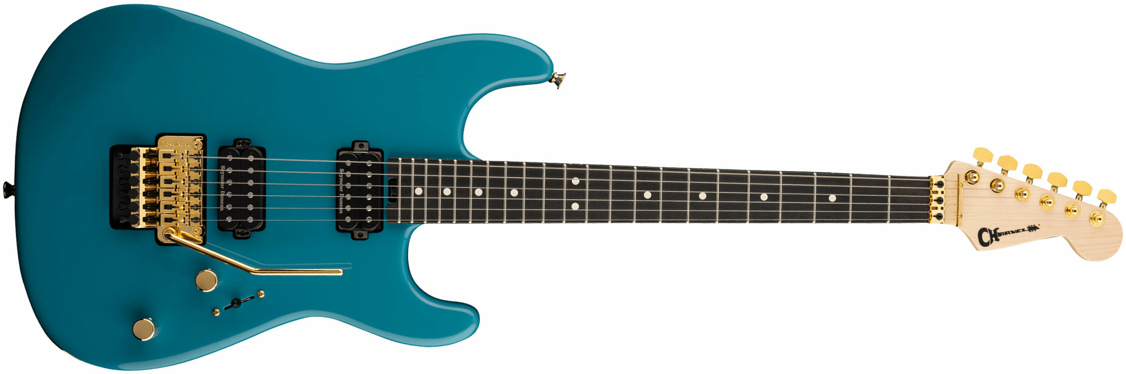 Charvel San Dimas Style 1 Hh Fr E Pro-mod Seymour Duncan Eb - Miami Blue - E-Gitarre in Str-Form - Main picture