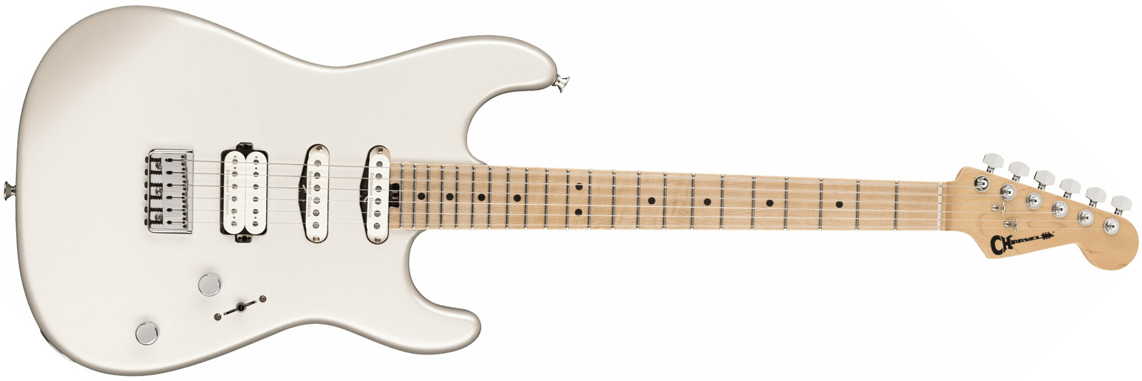 Charvel San Dimas Style 1 Hss Ht M Pro-mod Seymour Duncan Mn - Platinum Pearl - E-Gitarre in Str-Form - Main picture