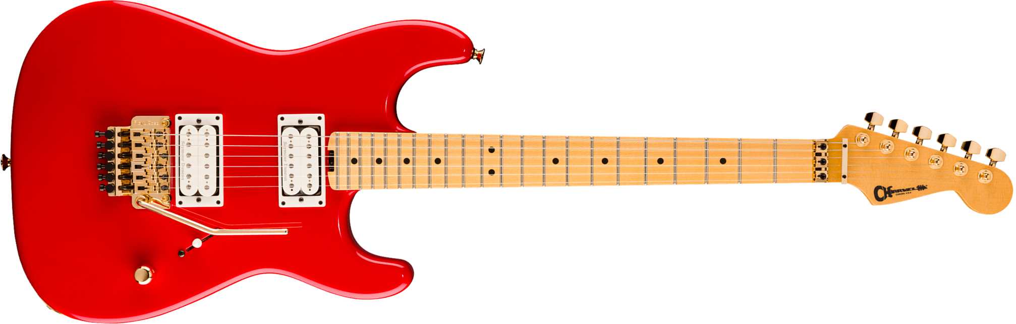 Charvel San Dimas Style 1 Sd1 Hh Fr American Neo Classic 2h Seymour Duncan Fr Mn - Racing Red - E-Gitarre in Str-Form - Main picture